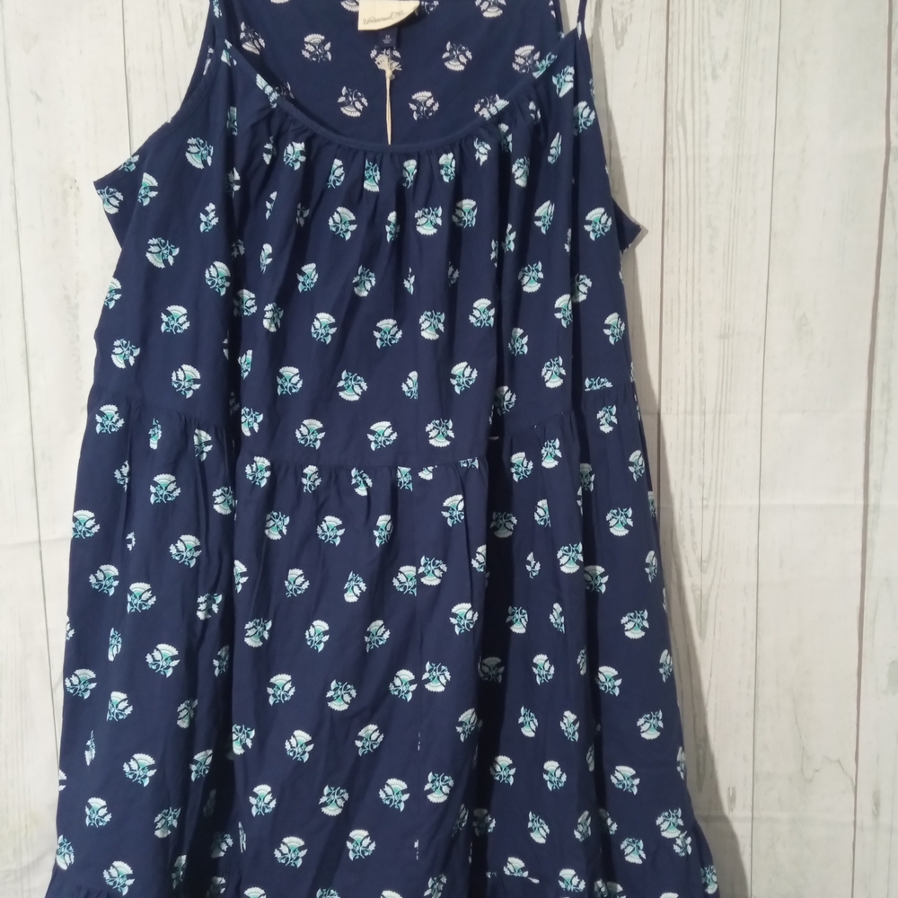 Universal Thread Navy Blue Floral Sleeveless Dress sz 2X NWT
